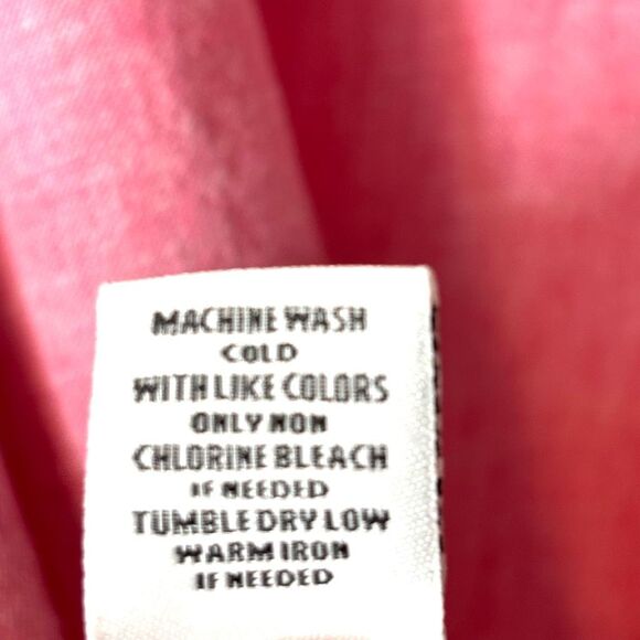 Habitat XL pink linen cotton blend shell button front collared tunic blouse shir - Picture 8 of 11